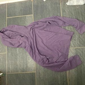MPG size small petite cropped purple hoodie workout